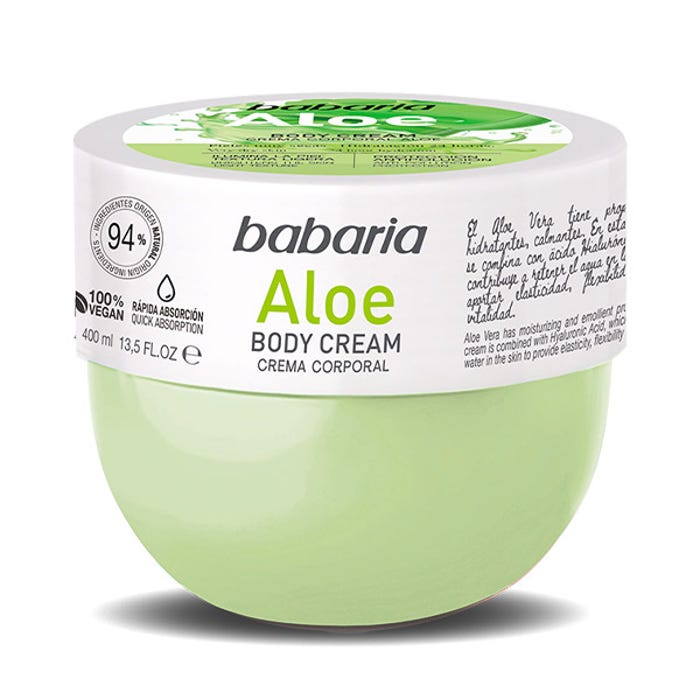 Babaria - Crème Corps Hydratante et Apaisante à l'Aloe Vera Espanova Store