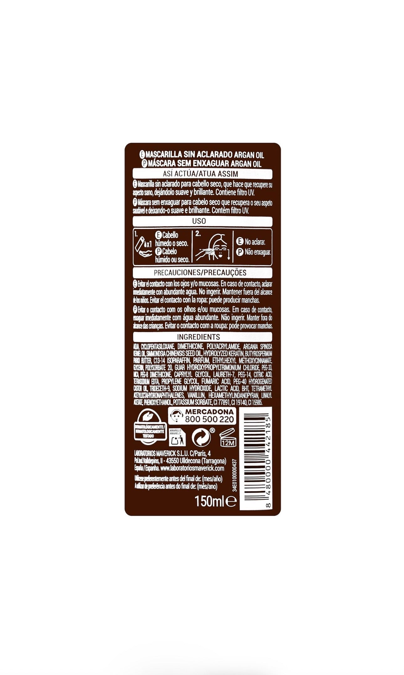 Deliplus - Crème Sans Rinçage à l’Huile d’Argan