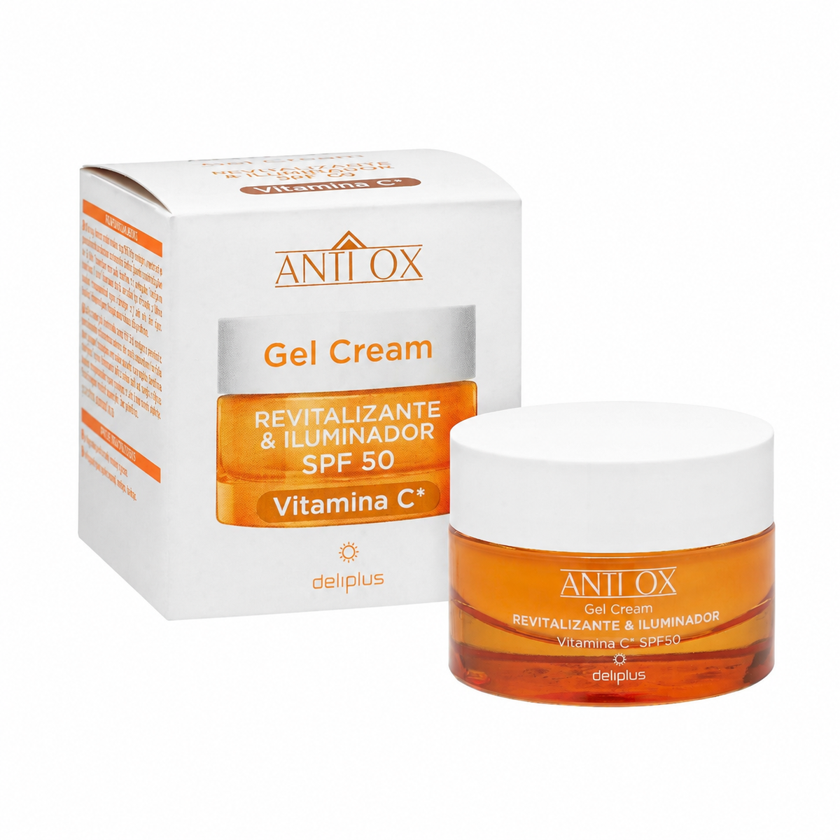 Deliplus - Anti Ox Gel-Crème Visage Revitalisant & Illuminant SPF 50 Vitamine C