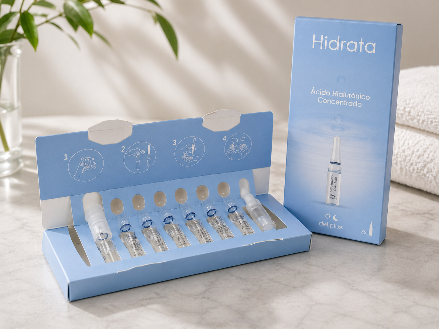Deliplus – Ampoules à l’Acide Hyaluronique Concentrées Hydratantes Deliplus