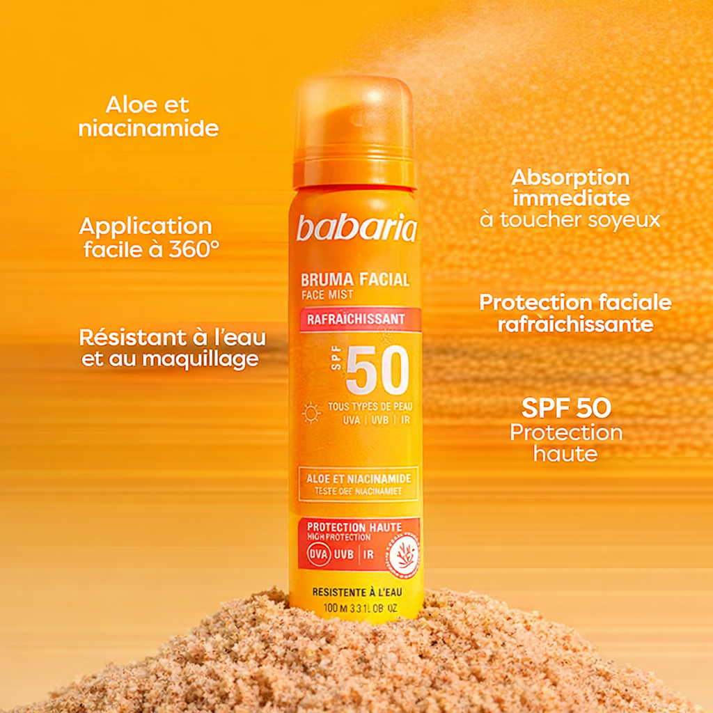 Babaria - Brume Solaire Visage SPF 50 Babaria