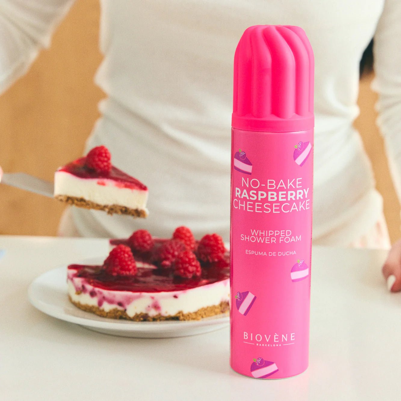 BIOVENE - Mousse de Douche No-Bake Raspberry Cheesecake - Espanova Store