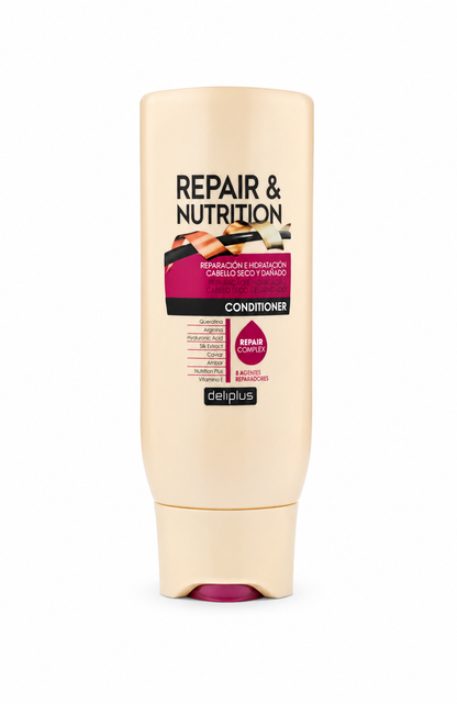 Deliplus - Routine Capillaire Repair & Nutrition - Cheveux Secs et Abîmés | 4 Produits