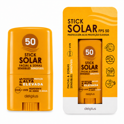 Deliplus - Stick Solaire Visage et Zones Sensibles SPF 50