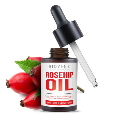 BIOVENE – Huile de rose musquée 100% naturelle (visage, corps, cheveux)