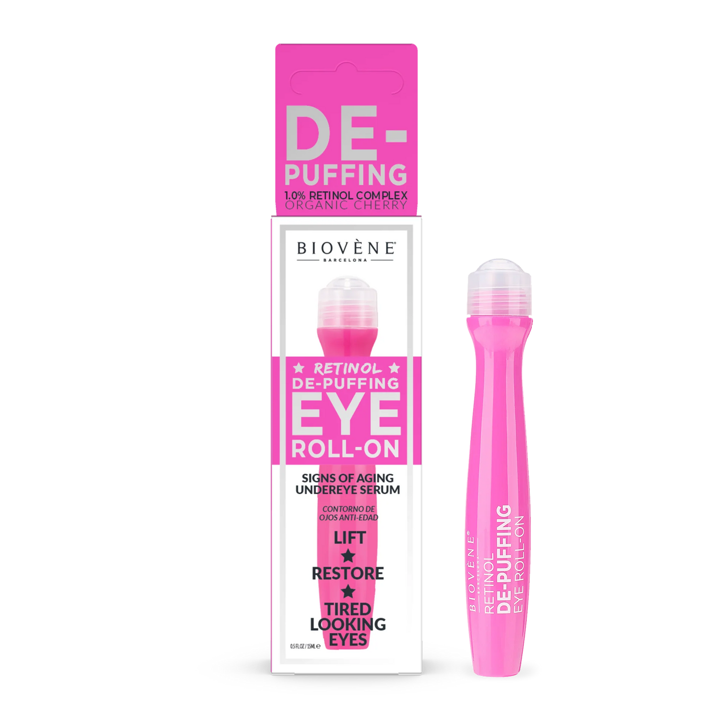 BIOVENE - Sérum Contour des Yeux Roll-On Rétinol De-Puffing Espanova Store