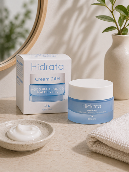 Deliplus – Crème à l'acide hyaluronique et aloe vera