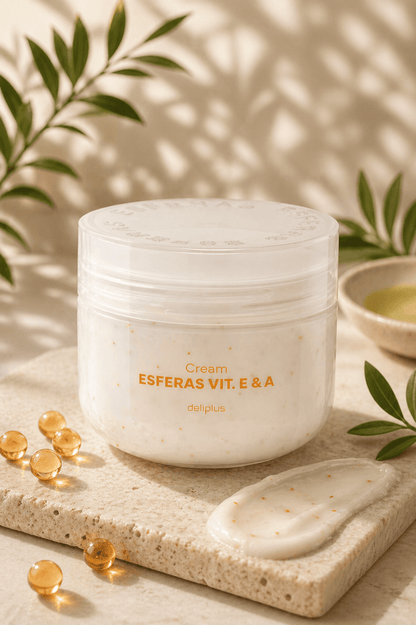 Deliplus - Crème Corps Vitamines E & A en Sphères - Espanova Store