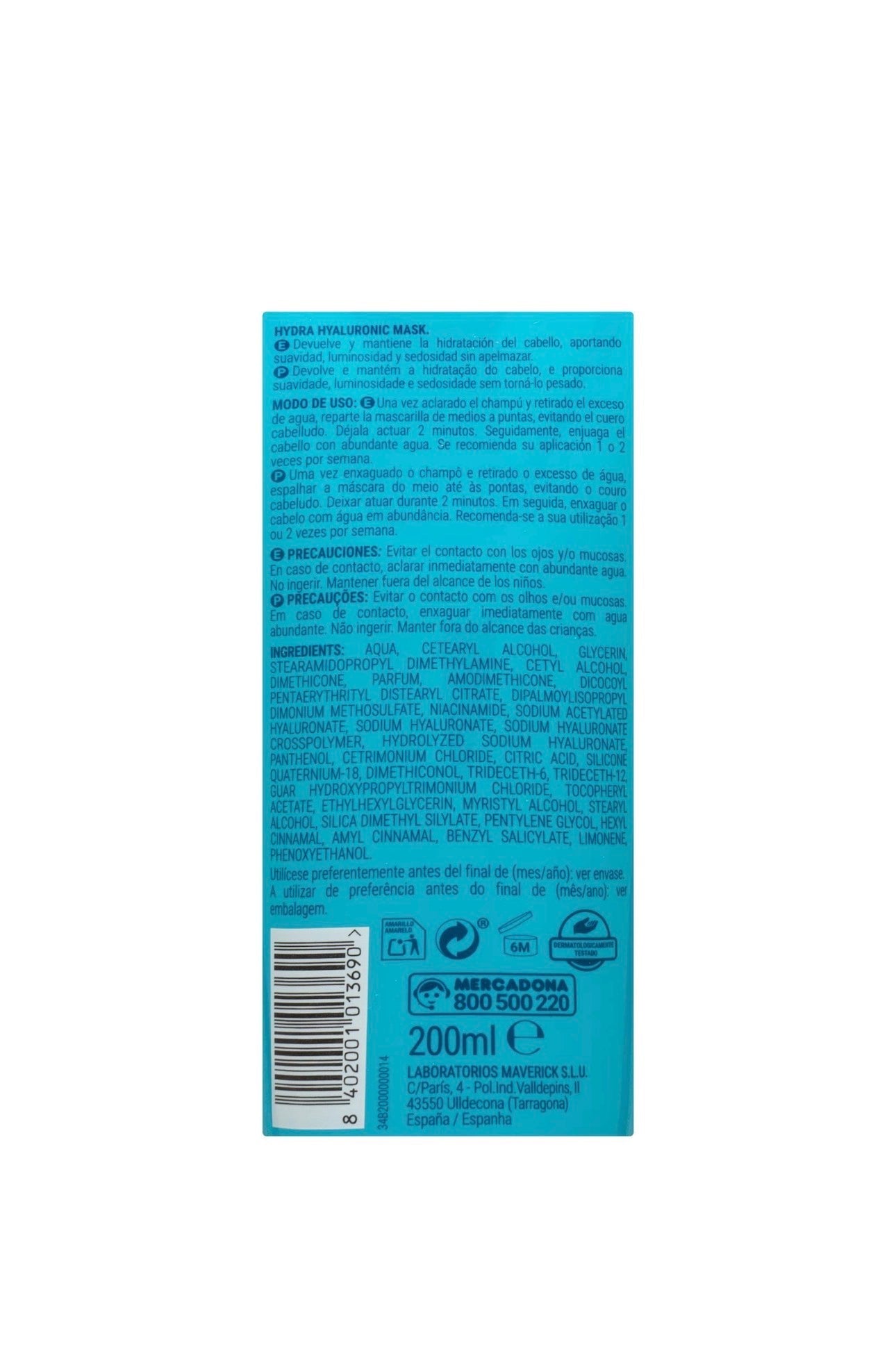 Deliplus - Masque Hydratant Acide Hyaluronique - Espanova Store