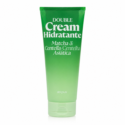 Deliplus - Double Cream Hydratante Matcha et Centella Asiatique