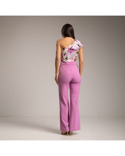Espanova - Salopette Asymétrique Taille Haute Rose - Espanova Store