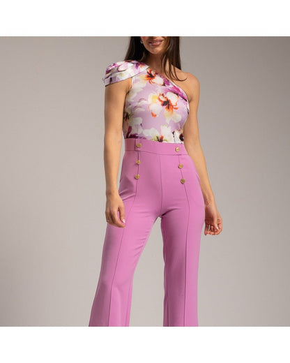 Espanova - Salopette Asymétrique Taille Haute Rose - Espanova Store